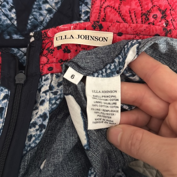 Ulla Johnson Jiya Blue Quilted Midi Dress - Picture 12 of 12